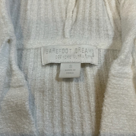 Barefoot Dreams CozyChic Ultra Lite Hoodie Women’s Size S | White Ribbed - Picture 6 of 8